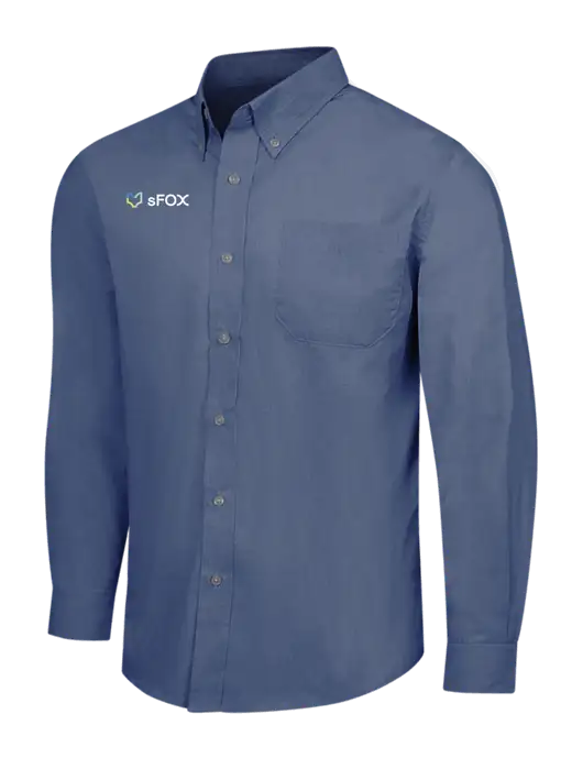 Light Navy Crosshatch Easy Care Shirt w/sFox Logo