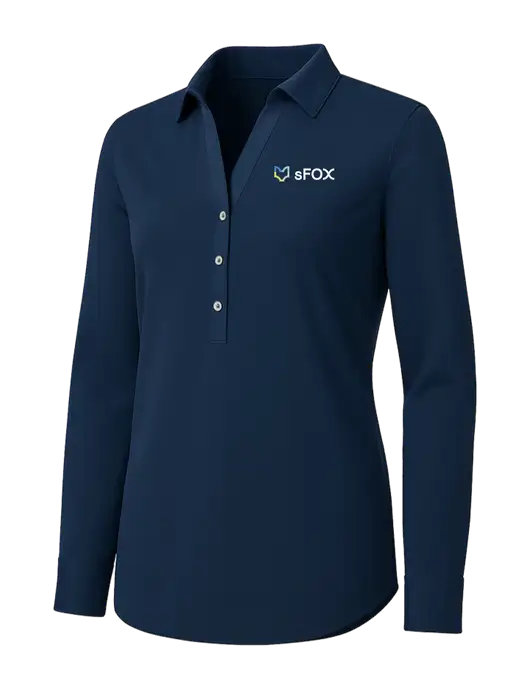Womens Navy City Stretch Shirt w/sFox Logo