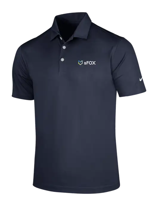 NIKE Dark Navy Dri-Fit Vertical Mesh Polo w/sFox Logo