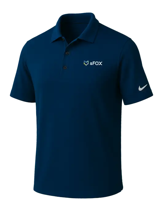 NIKE Navy Dri-Fit Micro Pique Polo w/sFox Logo