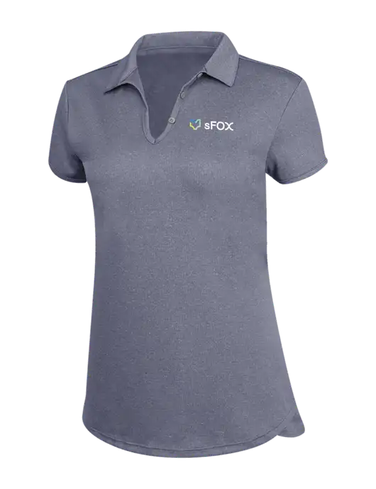 True Navy Womens Trace Heather Polo w/sFox Logo