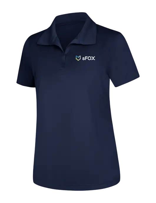 Womens Navy Micropique Sport-Wick Polo w/sFox Logo