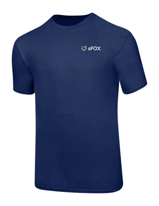 Ring Spun Navy 4.5 oz T-Shirt w/sFox Logo