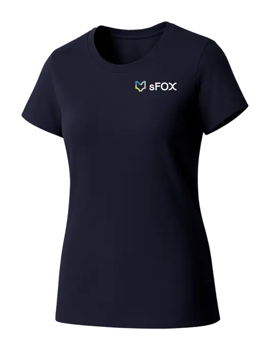 Womens Seriously Soft New Navy T-Shirt w/sFox Logo