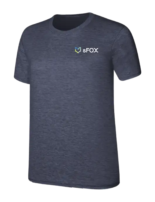 Womens Ring Spun Heather Navy 4.5 oz T-Shirt w/sFox Logo