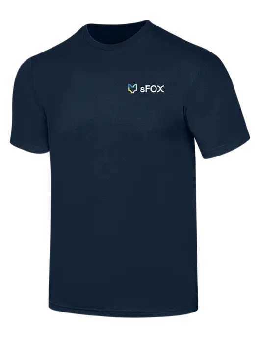 Simply Soft Navy 4.5oz  Poly/Combed Ring Spun Cotton T-Shirt w/sFox Logo