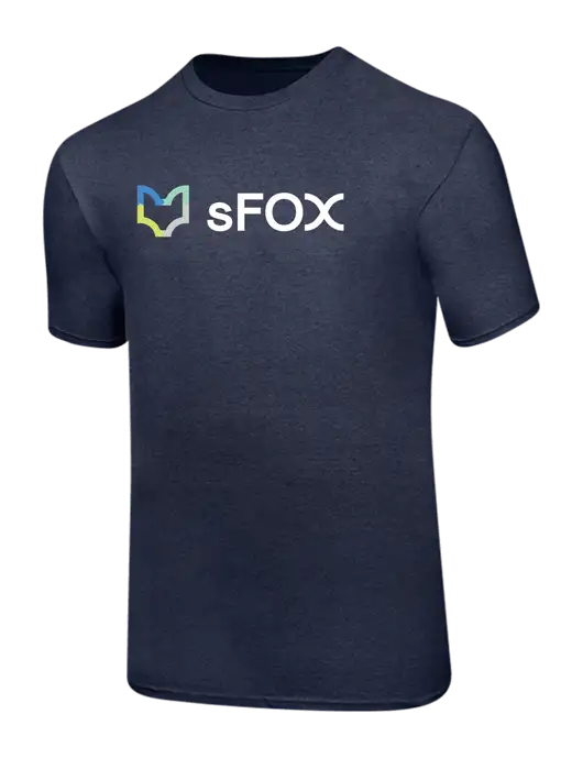 Ring Spun Heather Navy 4.5 oz T-Shirt w/sFox Logo