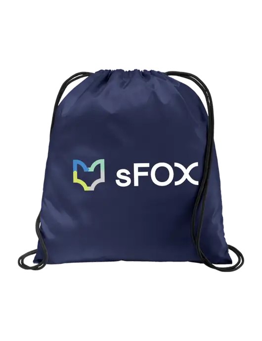 Drawstring  True Navy Cinch Pack w/sFox Logo