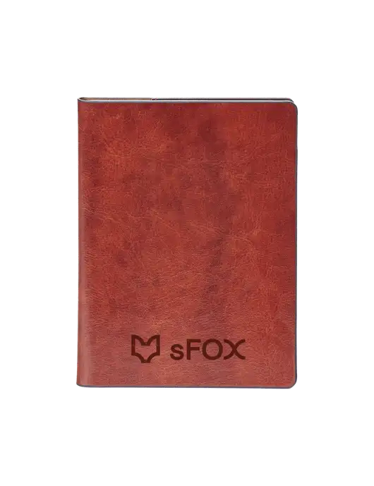 Fabrizio Brown Rfid Passport Holder w/sFox Logo
