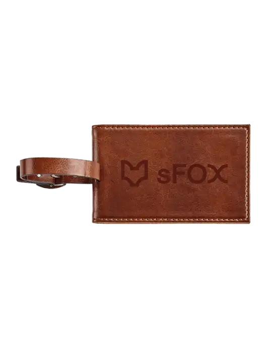 Fabrizio Brown Executive Luggage Tag w/sFox Logo