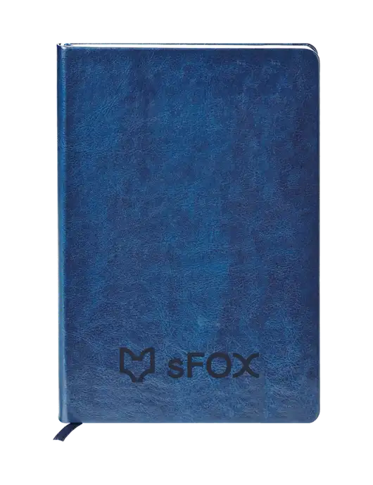 Fabrizio Blue Hard Cover 5.75 x 8.3 Journal w/sFox Logo