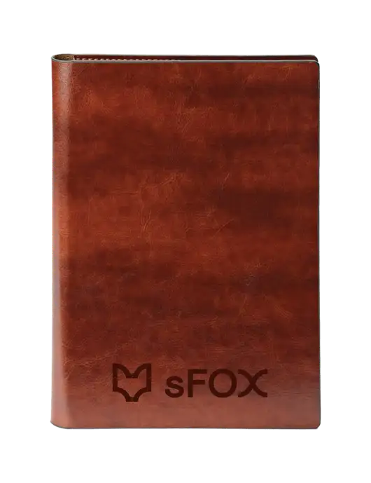 Fabrizio Brown 7 x 9.625 Padfolio & Notepad w/sFox Logo