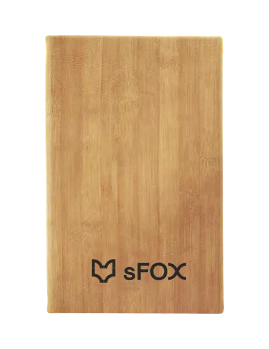 Bamboo Leatherette 5.25 x 8.25 Journal w/sFox Logo