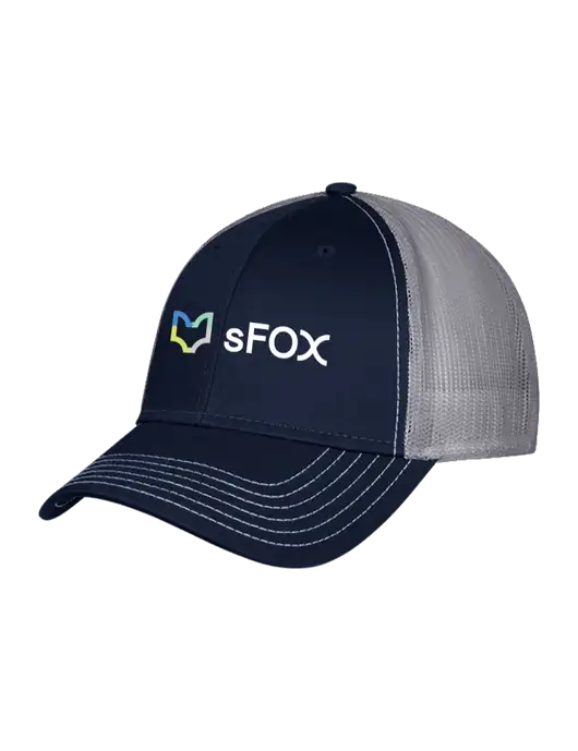 Navy/Grey Mesh Trucker Cap Snap Back w/sFox Logo