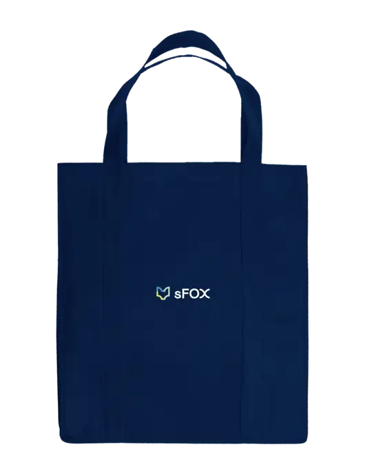 Eco Reusable Jumbo Navy Blue Shopping Bag w/sFox Logo