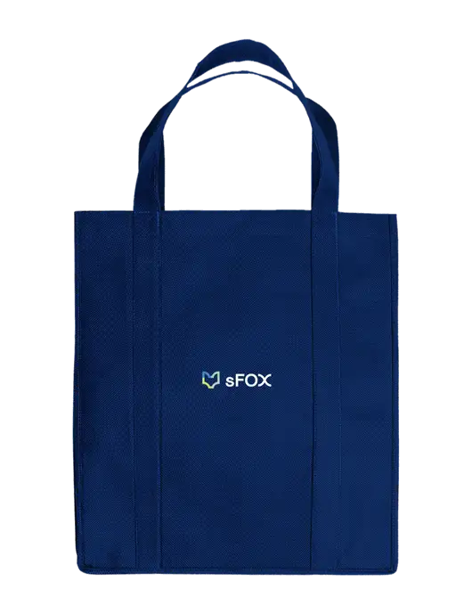 Eco Reusable Jumbo Navy Blue Shopping Bag w/sFox Logo