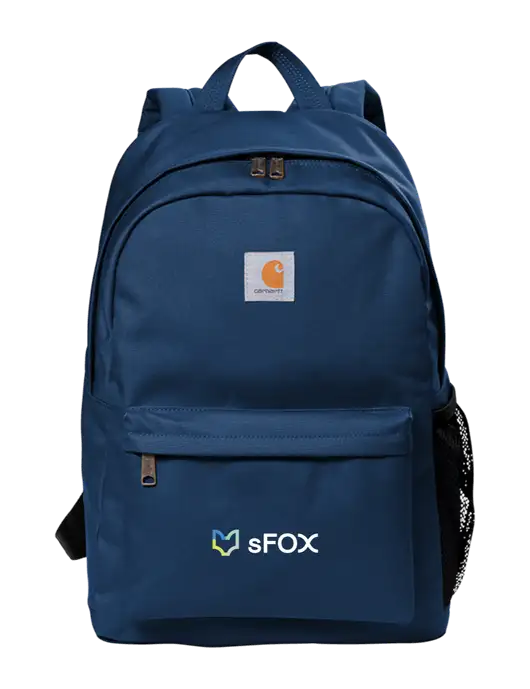 Carhartt Navy Canvas Backpack w/sFox Logo