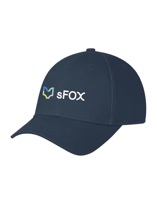 Navy Structured Cap Hook & Loop w/sFox Logo