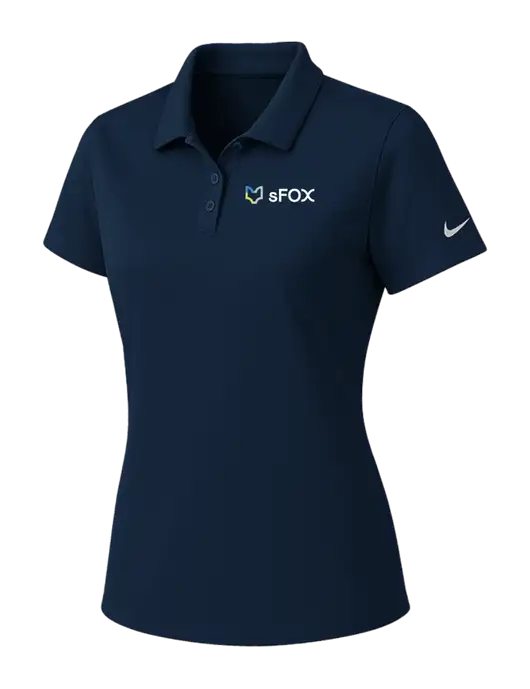 Nike Womens Navy Dry Essential Solid Polo w/sFox Logo