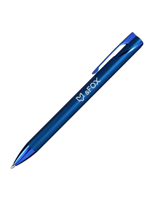 Navy HyperNova Ballpoint Pen - Black Ink w/sFox Logo