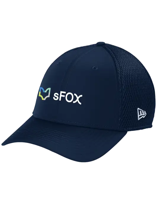 New Era 39THIRTY Performance Stretch Dark Navy Mesh Cap w/sFox Logo