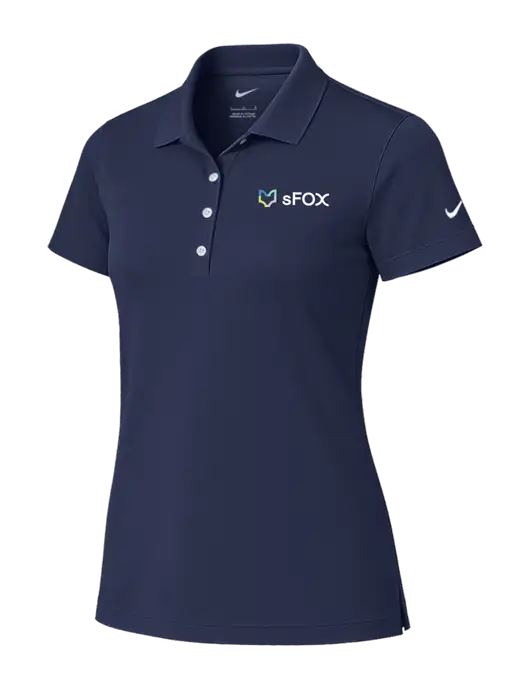 Nike Womens Dark Navy Tech Basic Dri-FIT Polo
 w/sFox Logo